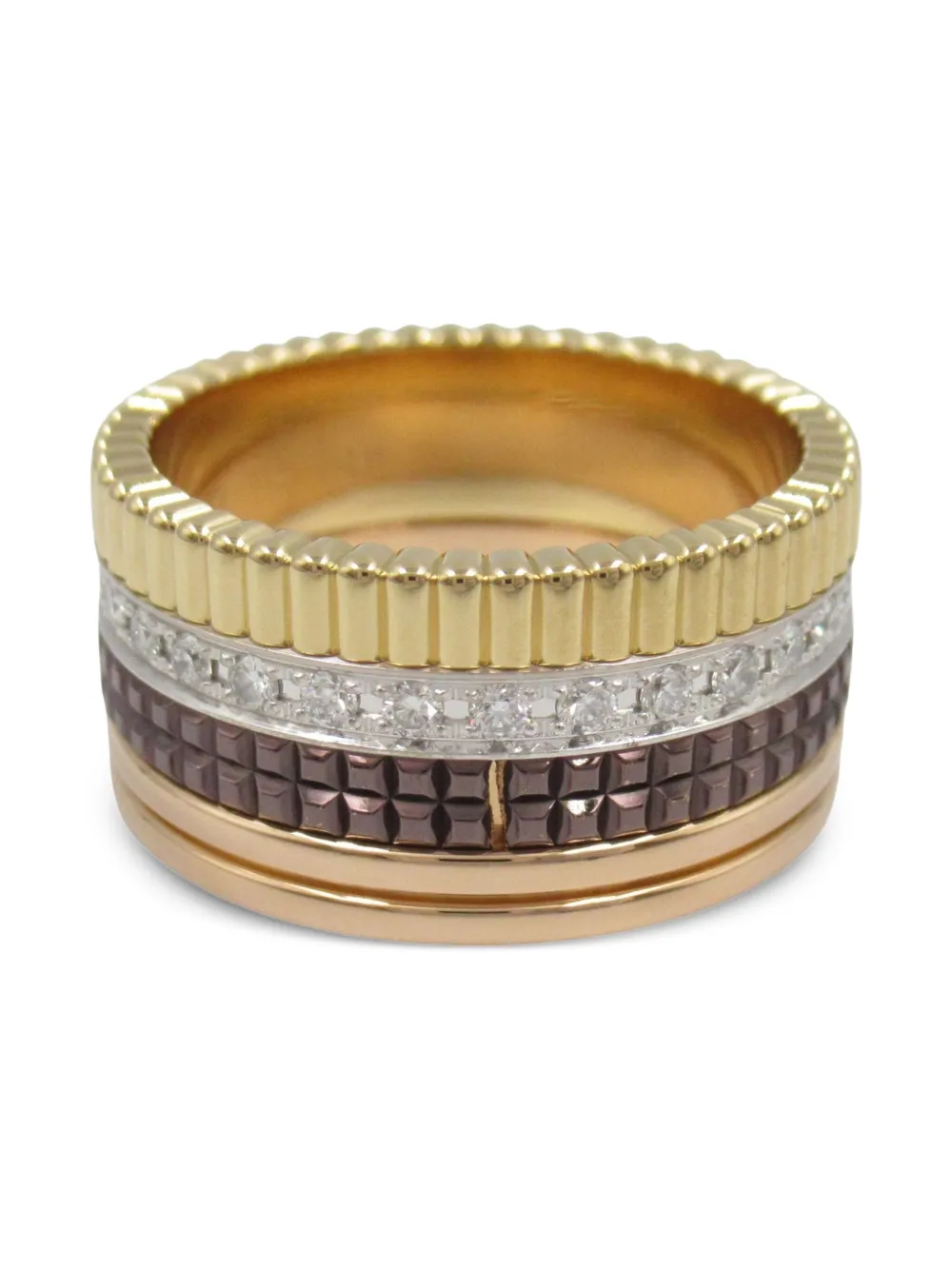 Boucheron Pre-Owned Anello Quatre in oro giallo 18kt con diamanti anni 2010