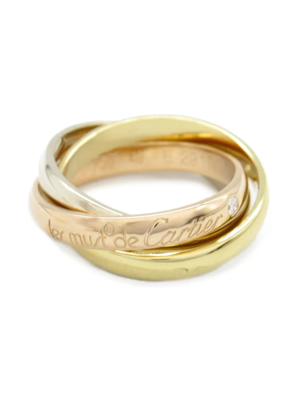 Cartier 18K yellow gold diamond trinity ring - Oro