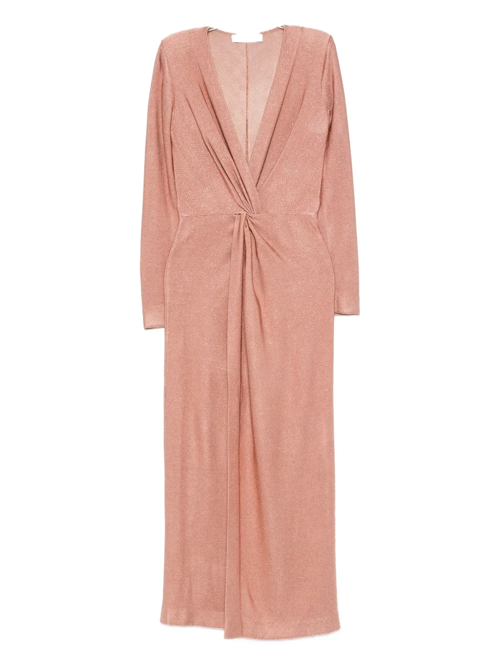 Antonino Valenti twist-front glitter midi dress - Rosa