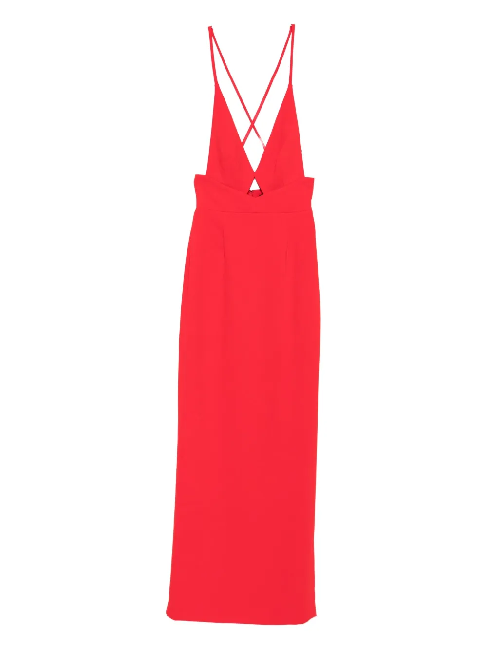 Solace London Milly cross-back maxi dress - Rosso