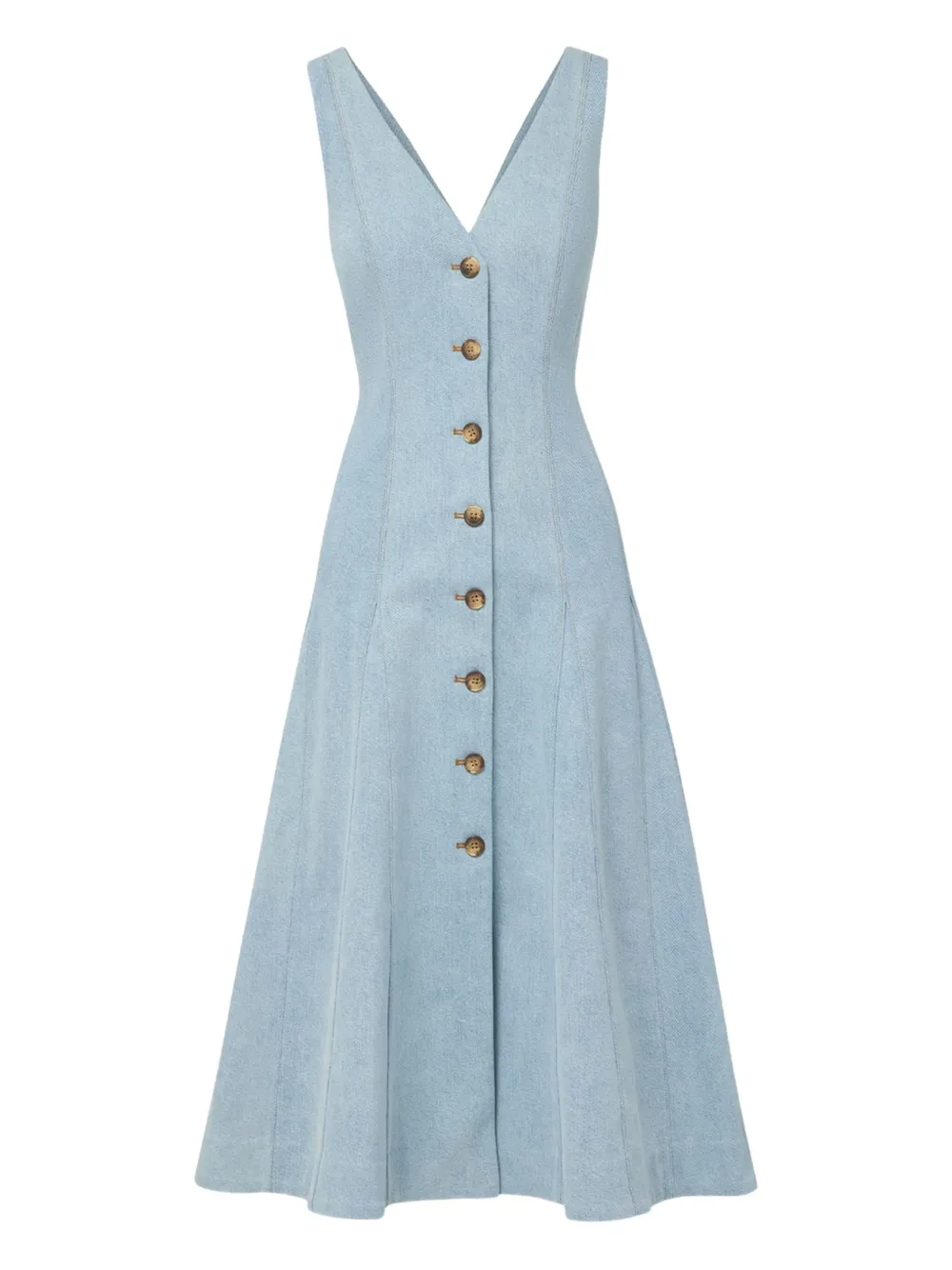Veronica Beard button-front sleeveless midi dress - Blu