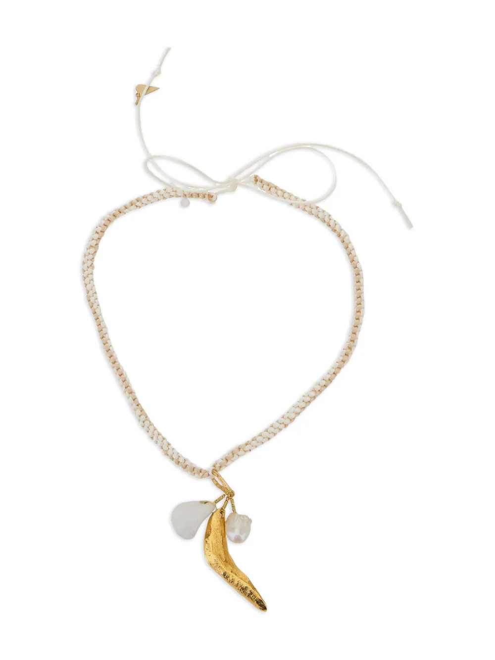Forte Forte cord necklace - White