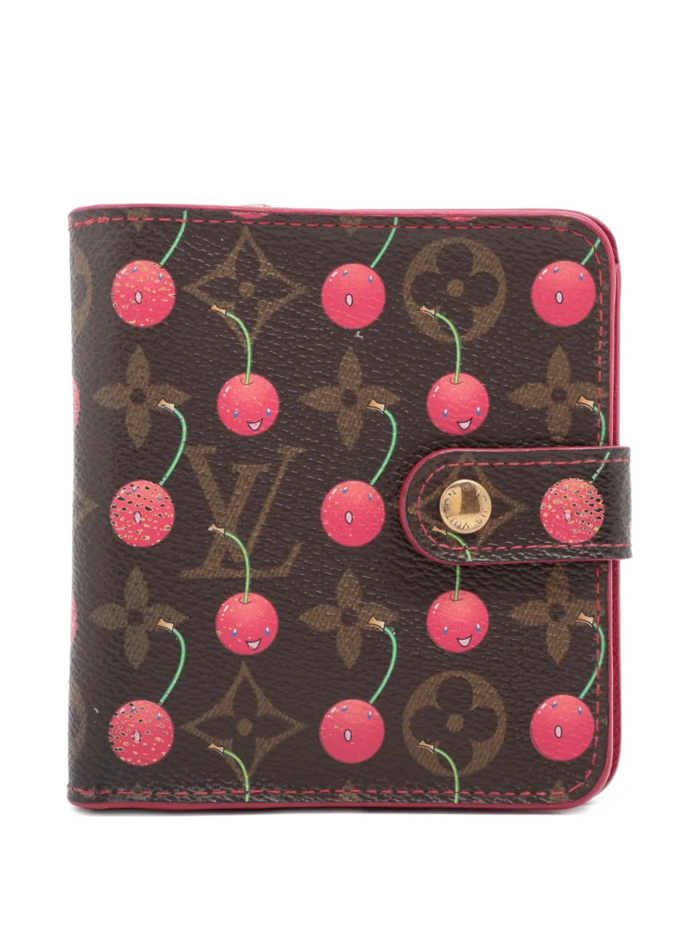 Louis Vuitton Pre-Owned x Takashi Murakami Cherry wallet - Marrone