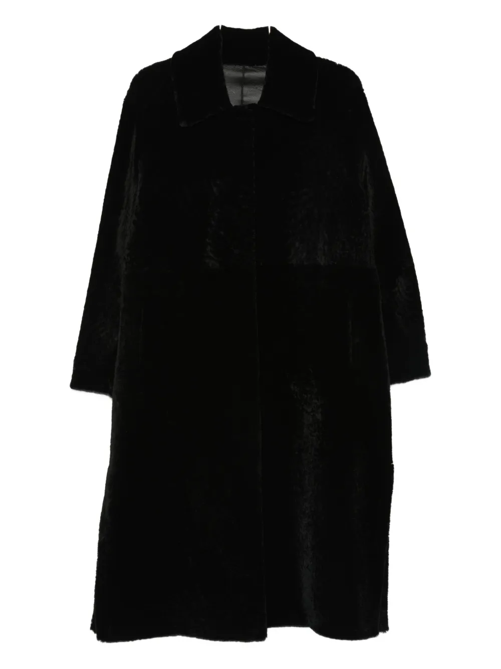 Manzoni 24 shearling collared coat - Nero