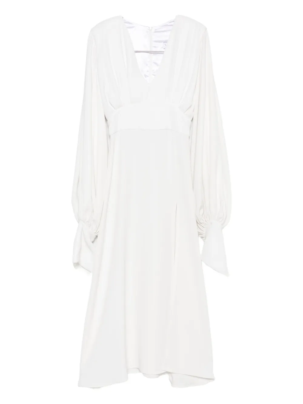 Vestiaire d'un Oiseau Libre Venice V-neck midi dress - Bianco