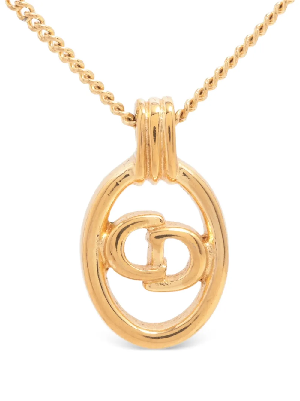 Christian Dior Pre-Owned CD-logo pendant necklace - Oro