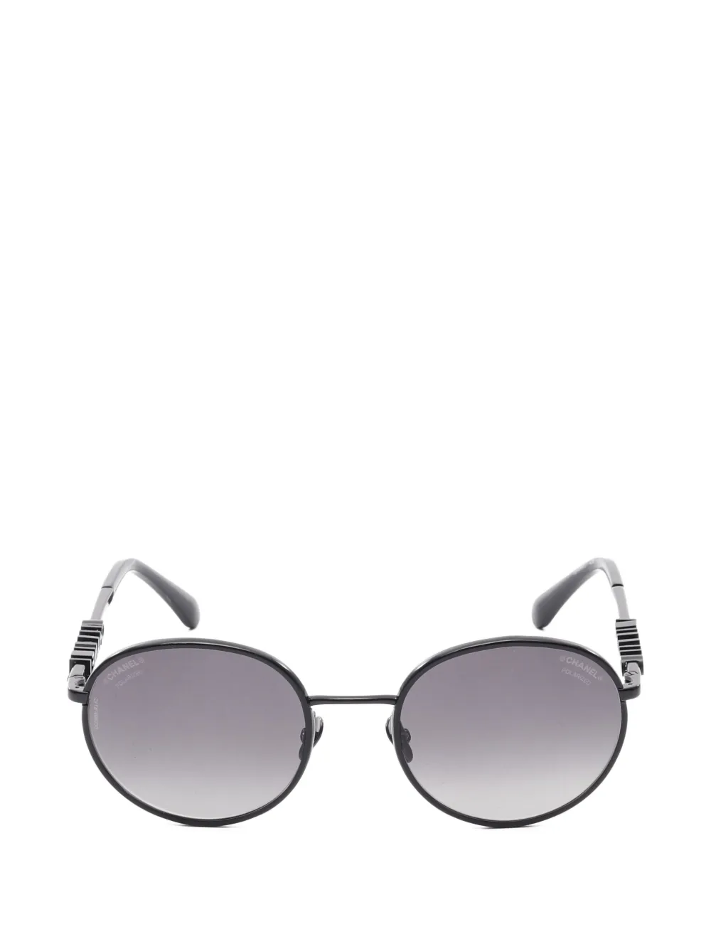CHANEL Pre-Owned 1986-1988 round-frame sunglasses - Nero