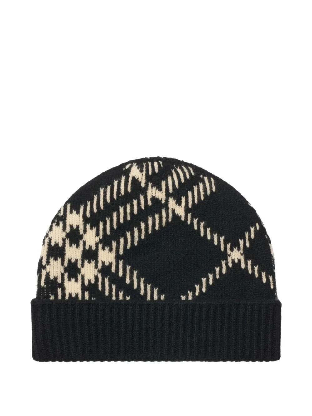 Burberry check cashmere beanie - Nero