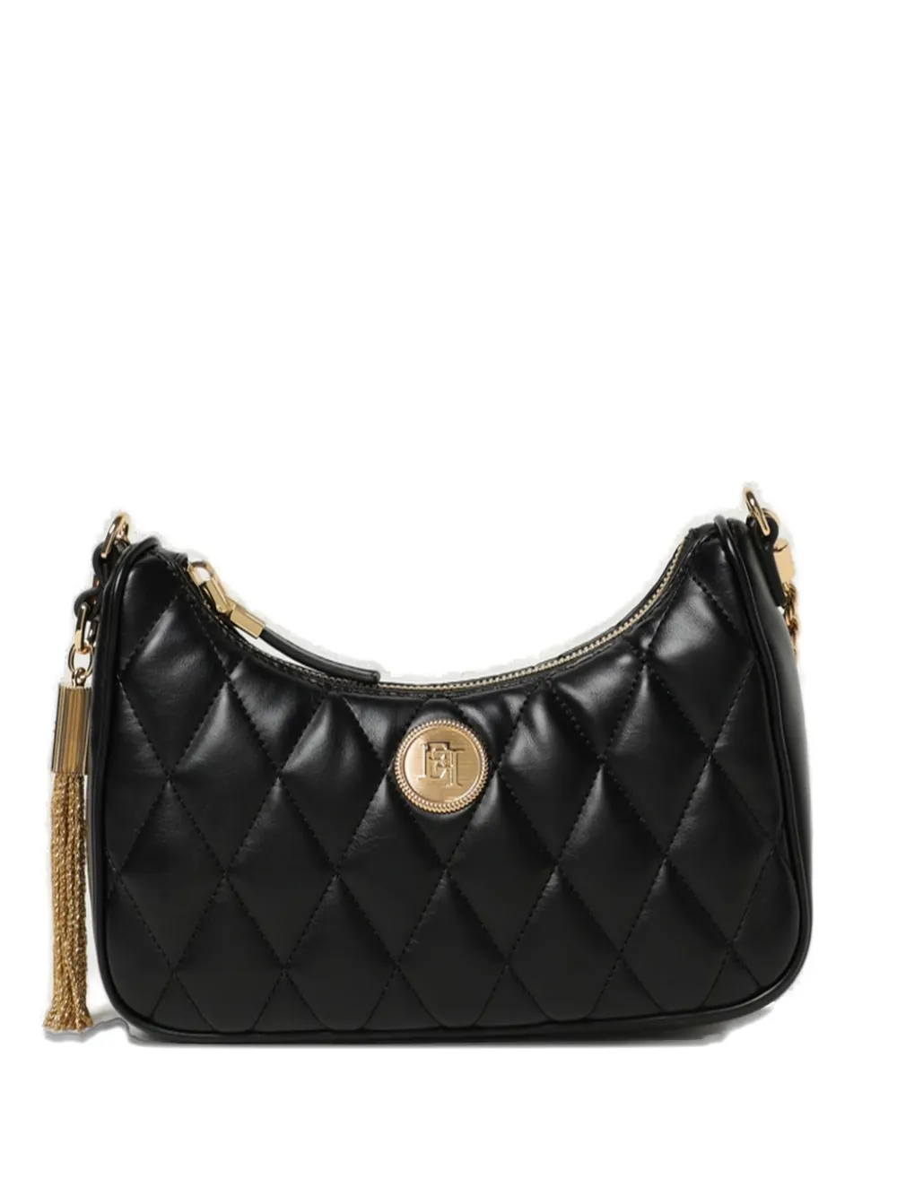 Elisabetta Franchi quilted chain-strap shoulder bag - Nero