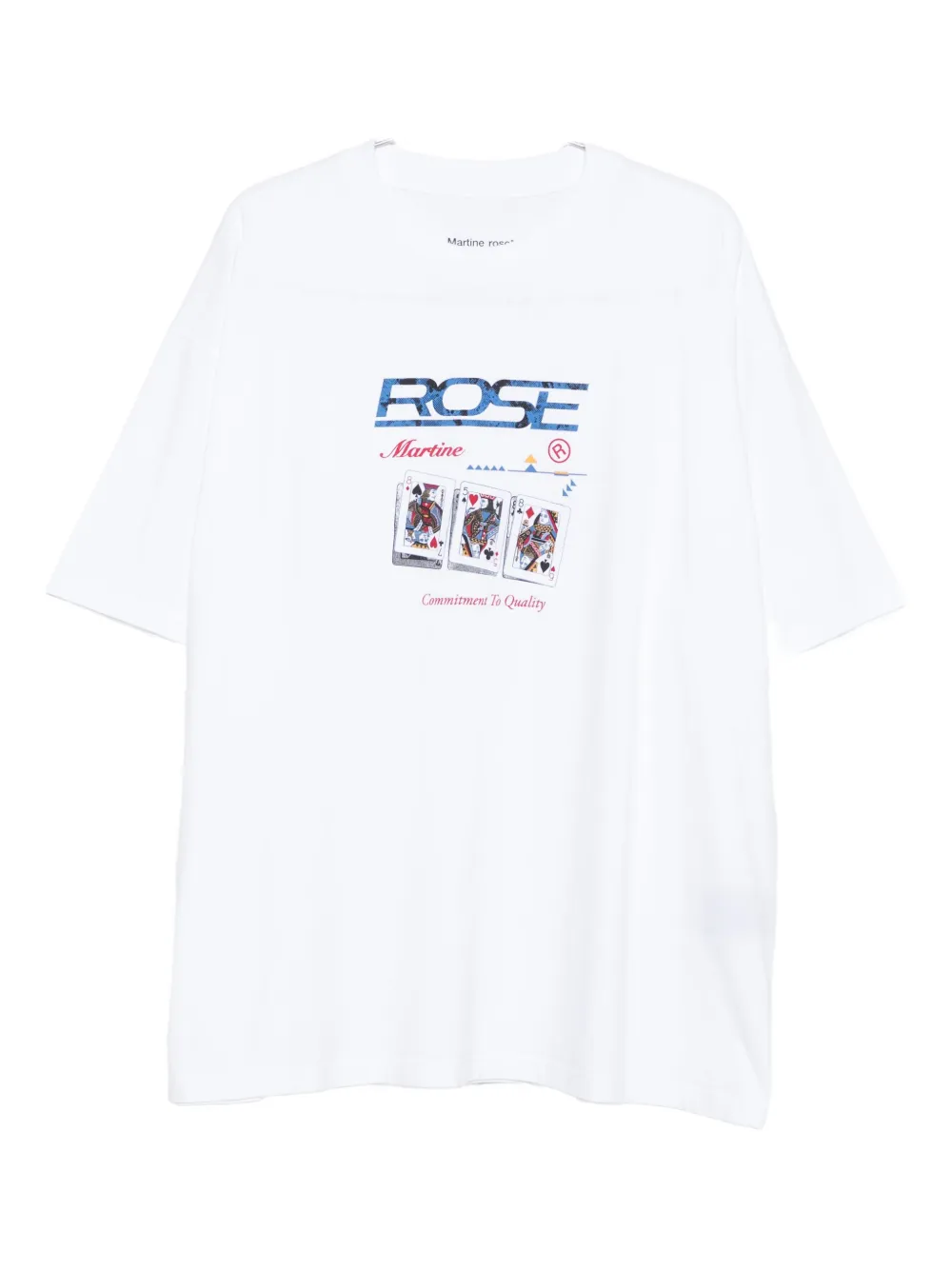 Martine Rose playing-card graphic T-shirt - Bianco