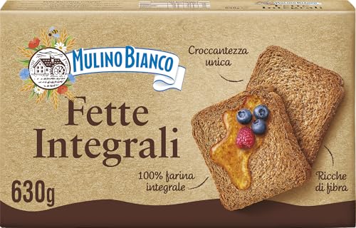 Mulino Bianco Fette Biscottate Integrali, Colazione Ricca Di Fibre E Gusto, Senza Olio Di Palma - 630 Gr
