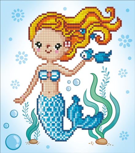 Diamond Dotz 2524628 - Kit Per Pittura Con Diamanti 5D, Motivo: Sirena, Fai Da Te Con Pietre Brillanti Rotonde, Per Adulti E Bambini Dai 12 Anni In Su