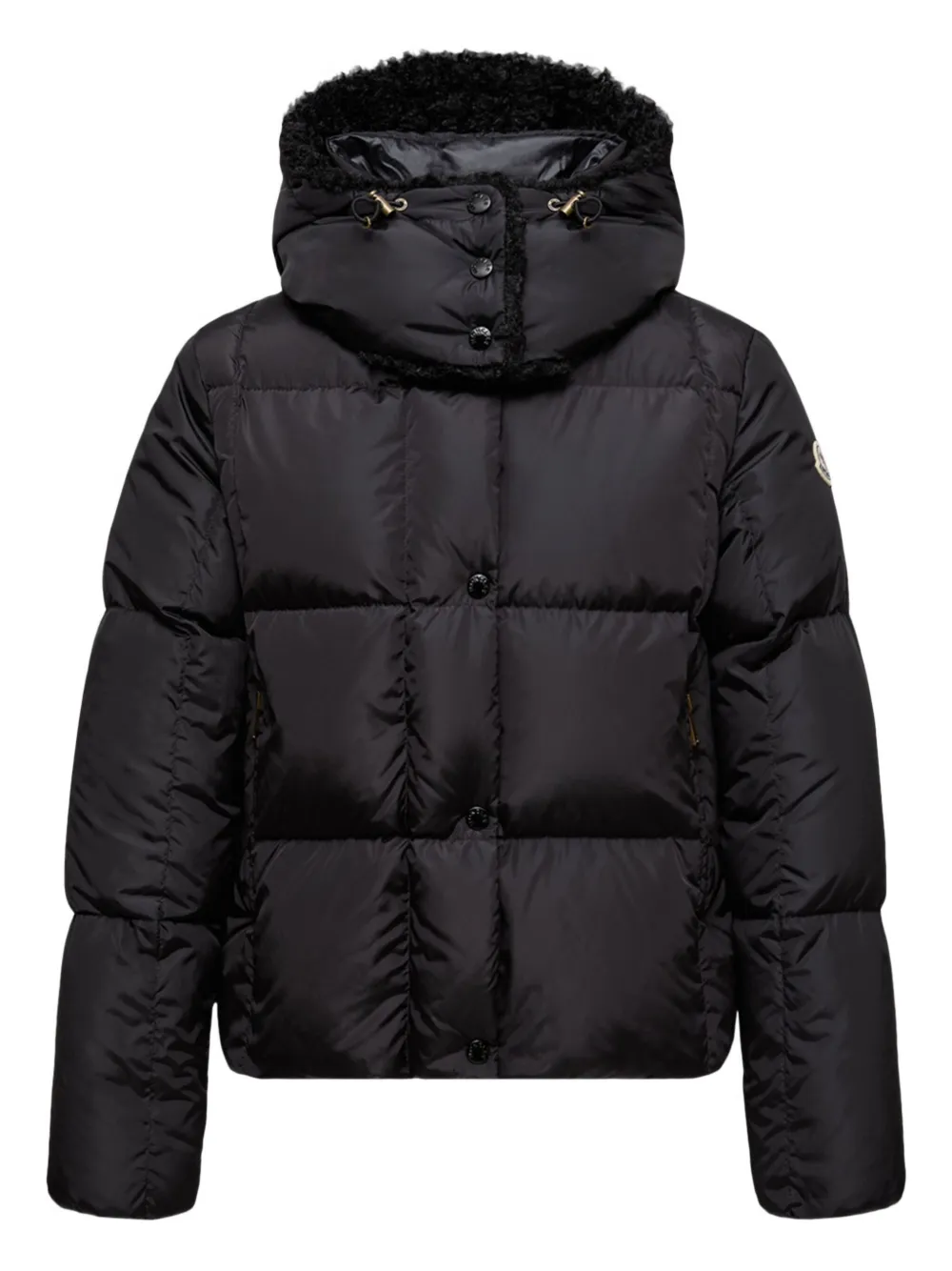 Moncler quilted hooded jacket - Nero