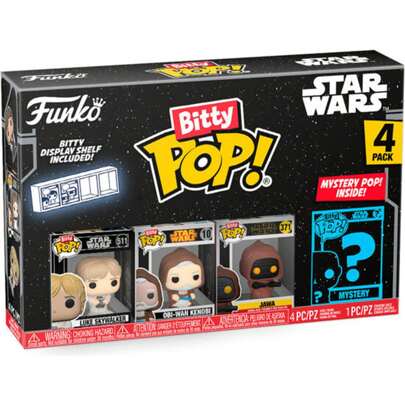 | Blister con 4 figurine Bitty Pop Star Wars Luke - Blister con tutte le figurine colorate - Blister con figurine realistiche in dettaglio - Blister c