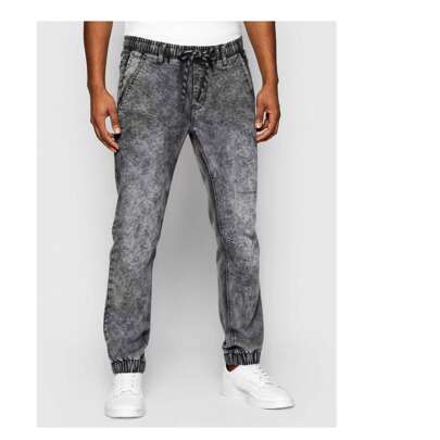 Jeans grigi in denim da uomo - Jeans grigi slim fit - Jeans grigi in vita elastica - Jeans in denim stretch - Jeans grigi - Pantaloni in denim da uomo