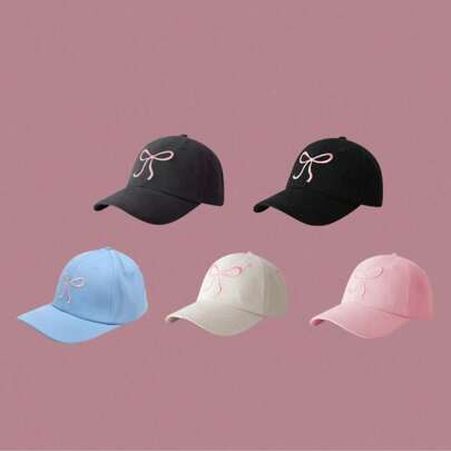 1 Pezzo Cappellino da baseball con fiocco, Cappellino da baseball per donne con circonferenza della testa ampia, Cappellino lavato usurato, Cappellino