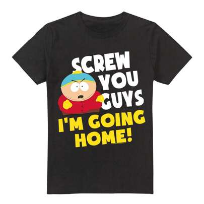 Maglietta Uomo "Screw You Guys" Eric Cartman (Nera)