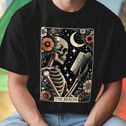 The Reader T shirt uomo elegante casual moda cotone traspirante comodo basic top estivo idea regalo fashion must have offerta esclusiva novità outfit