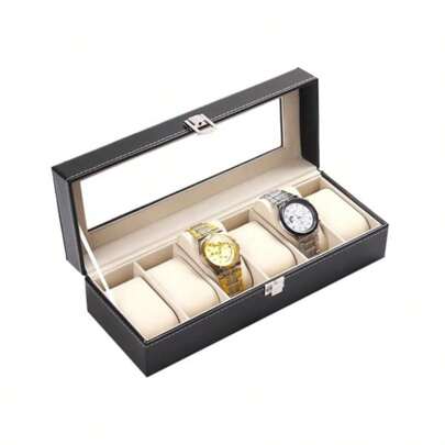Scatola porta orologi/scatola porta orologi per 6 orologi, scatola porta orologi, scatola espositiva per orologi, scatola porta orologi rimovibile, sc