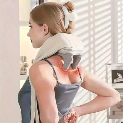 Massaggiatore per spalle e collo con calore, massaggiatore elettrico shiatsu per collo, regalo per genitori/anziani/salute/donne/uomini, massaggio pro