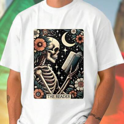 The Reader T shirt uomo elegante casual moda cotone traspirante comodo basic top estivo idea regalo fashion must have offerta esclusiva novità outfit