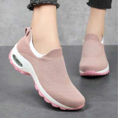 Scarpe da donna rosa sportivo-casual con ammortizzazione ad aria, scarpe da running, scarpe casual, scarpe da ballo, scarpe da infermiera, scarpe vibr