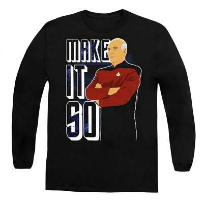 Maglietta unisex per adulti "Make It So" (Nera)