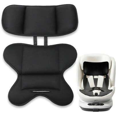 Cuscino/imbottitura per seggiolino auto/trasportino per neonati, colore nero, compatibile con Doona|Graco Snugride|Britax|Chicco Keyfit|Evenflo Infant