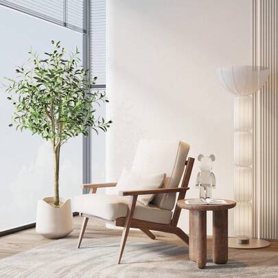 Ulivo artificiale, grande, in finta seta, Olive Planet, con foglie di ulivo realistiche, ulivo artificiale per la casa, decorazione d'interni per uffi