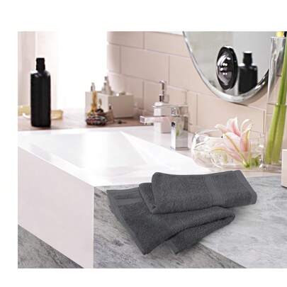 3 pezzi set asciugamani premium, 35 x 75 cm, ultra morbidi e altamente assorbenti 600 g/m², adatti per bagni, palestre, docce, hotel e spa, grigio