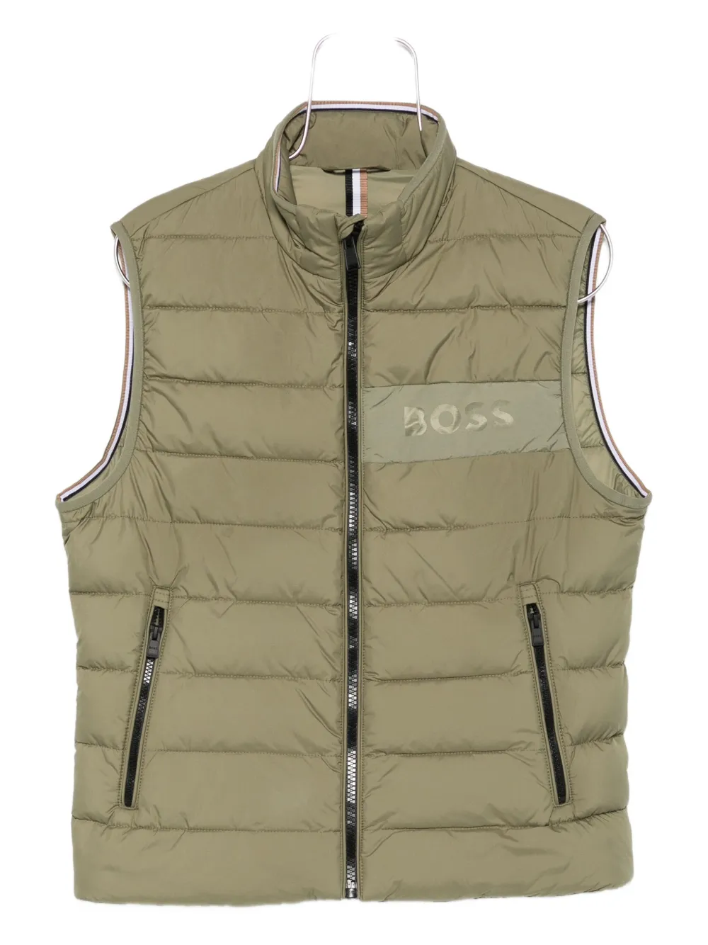 BOSS quilted panelled gilet - Verde