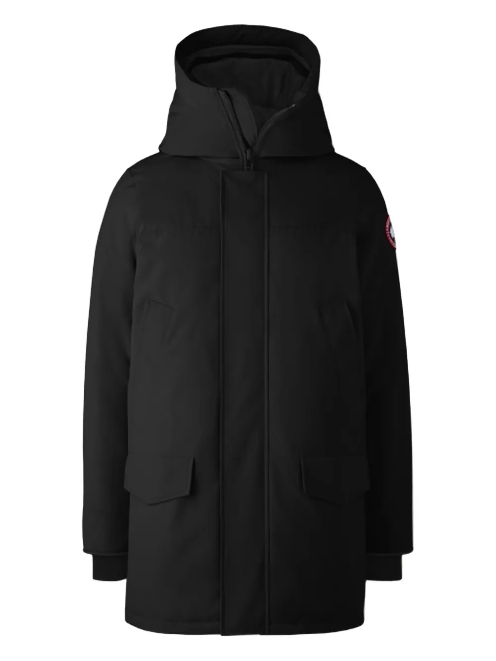 Canada Goose logo-patch coat - Nero