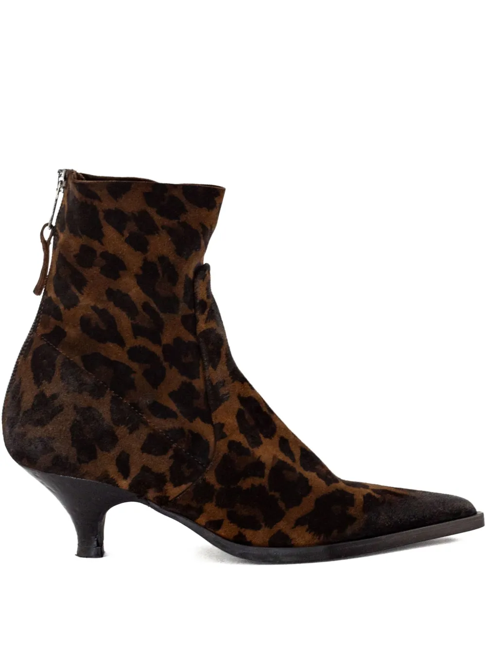 Elena Iachi 50mm Elena leopard-print boots - Marrone