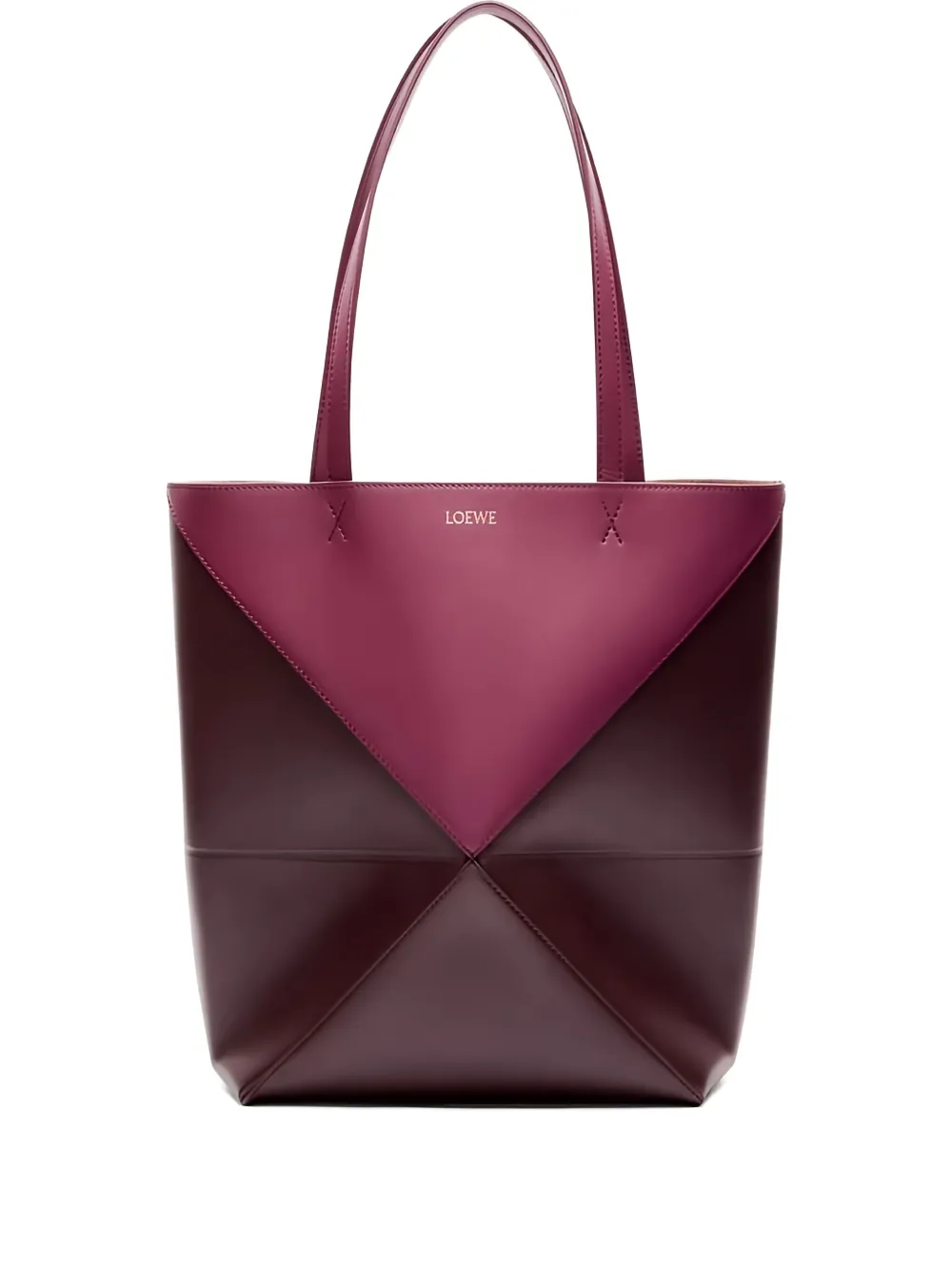 LOEWE Puzzle Fold bicolour tote bag - Viola