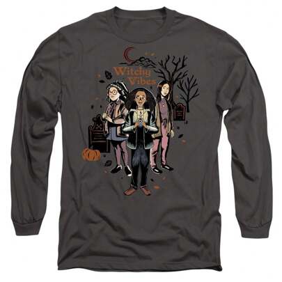 Maglietta unisex per adulti con vibrazioni da strega, Becca Izzy Cassie (Carbone)