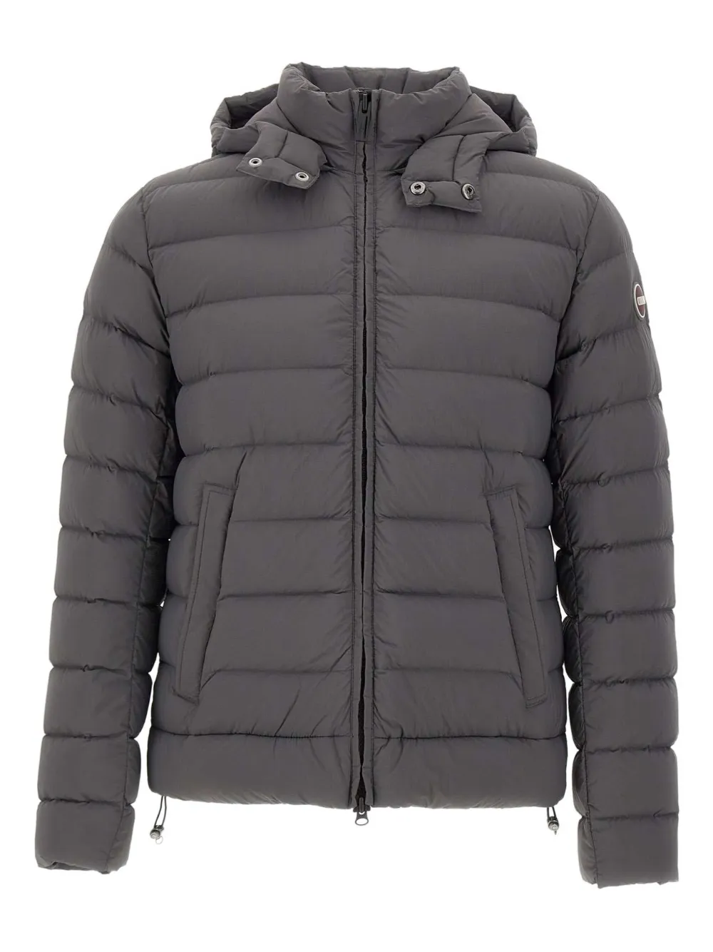 Colmar hooded horizontal-quilting down jacket - Grigio