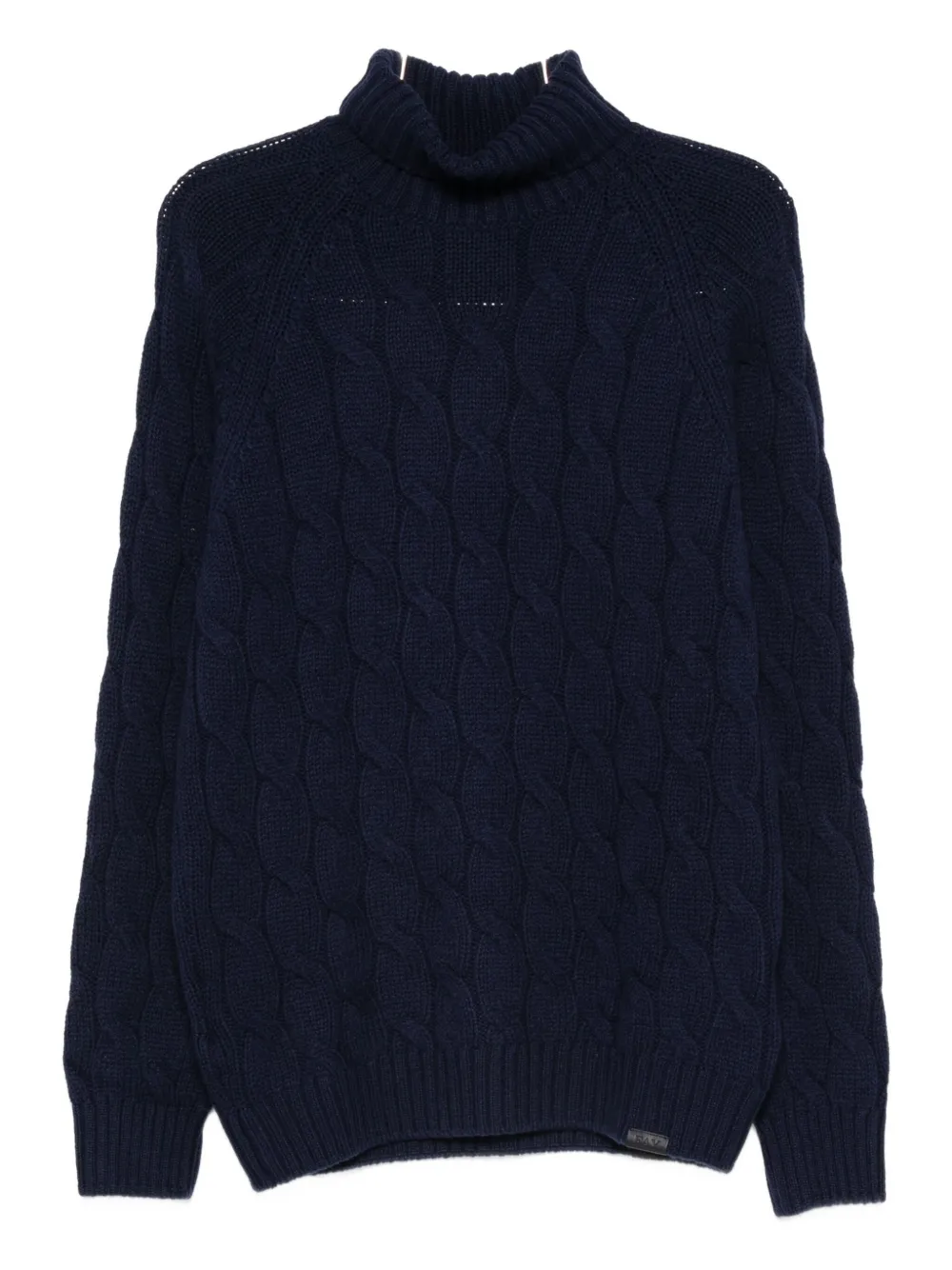 Fay cable-knit turtleneck sweater - Blu