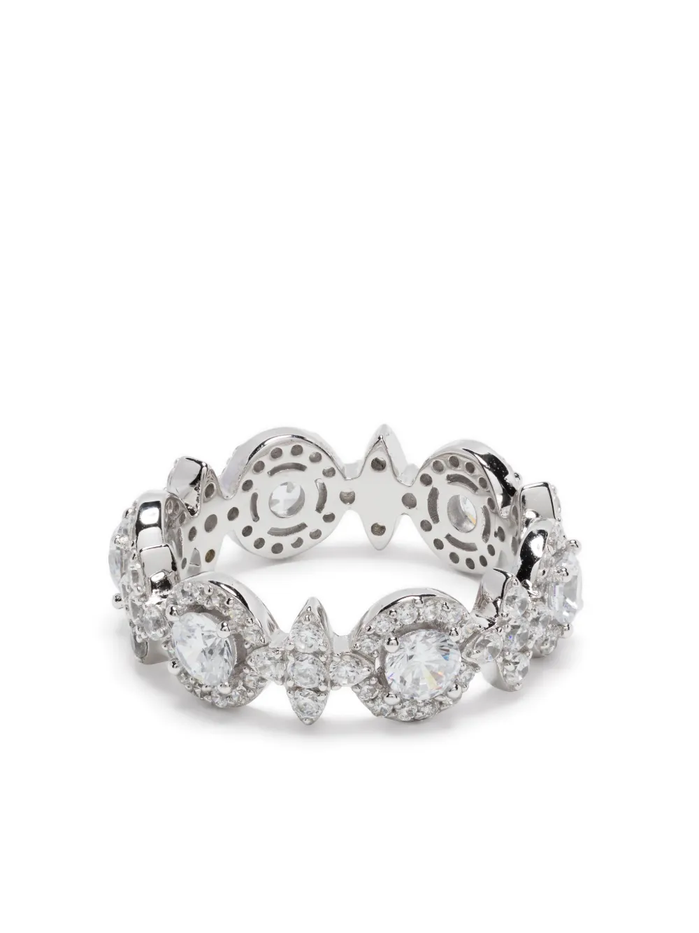 APM Monaco Anello con zircone Météorites & Circles - Argento