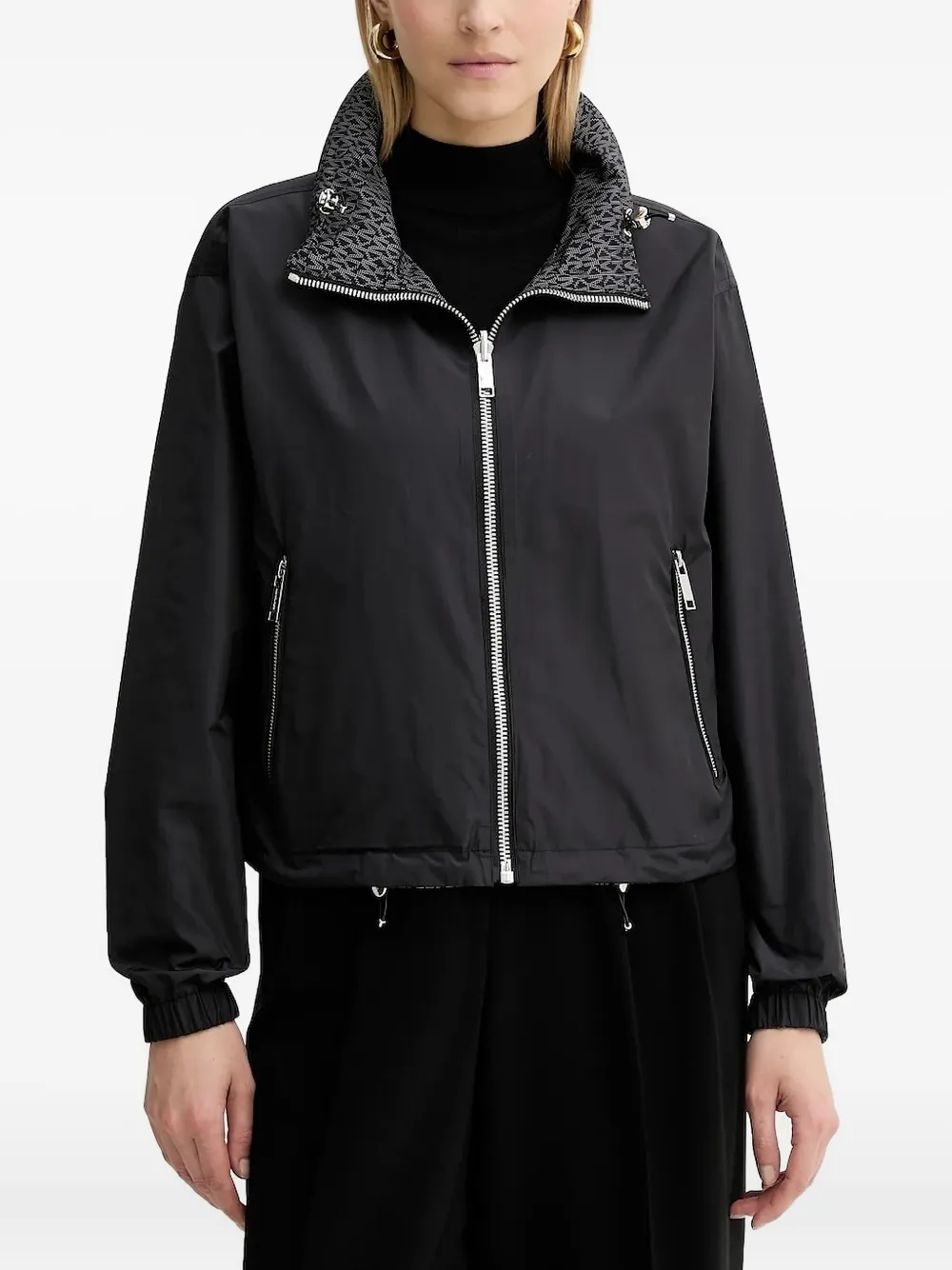 Michael Michael Kors logo-print zip-front jacket - Nero