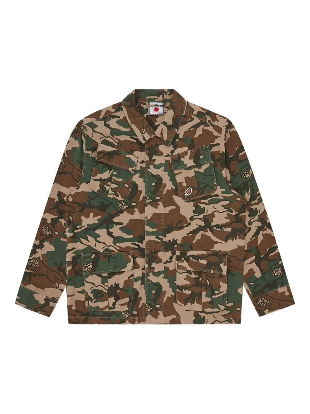 ICECREAM camouflage-pattern jacket - Verde