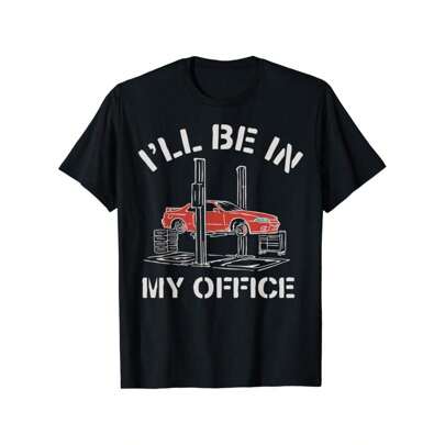 [100% Cotton] Mechanic Car Lift Office Humor T-Shirt For Auto Enthusiasts