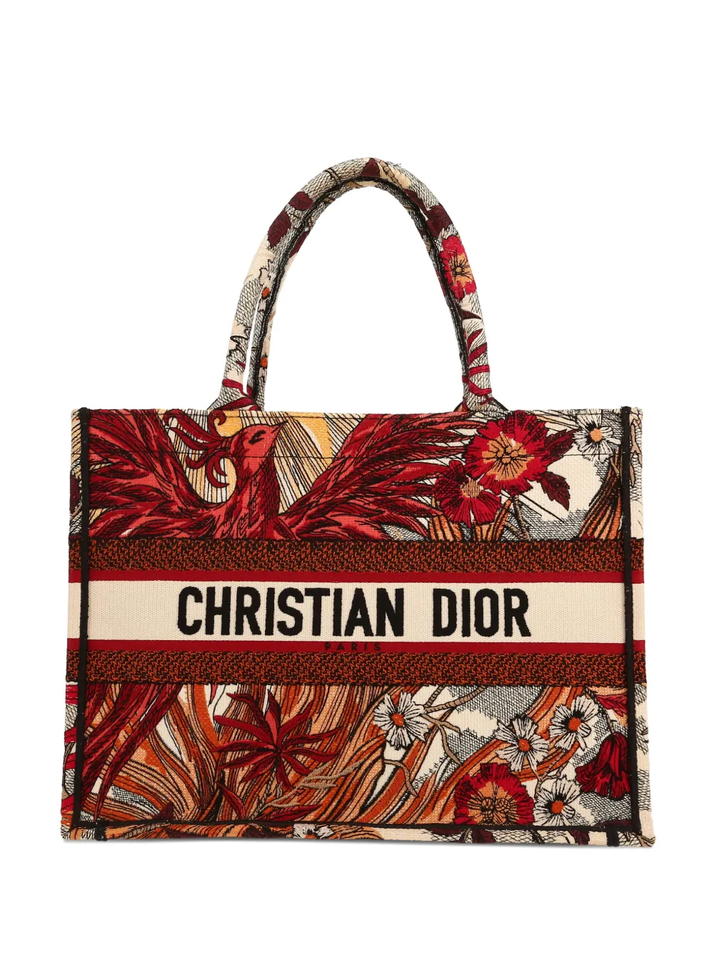 Christian Dior Pre-Owned 2020s Book phoenix-print tote bag - Rosso