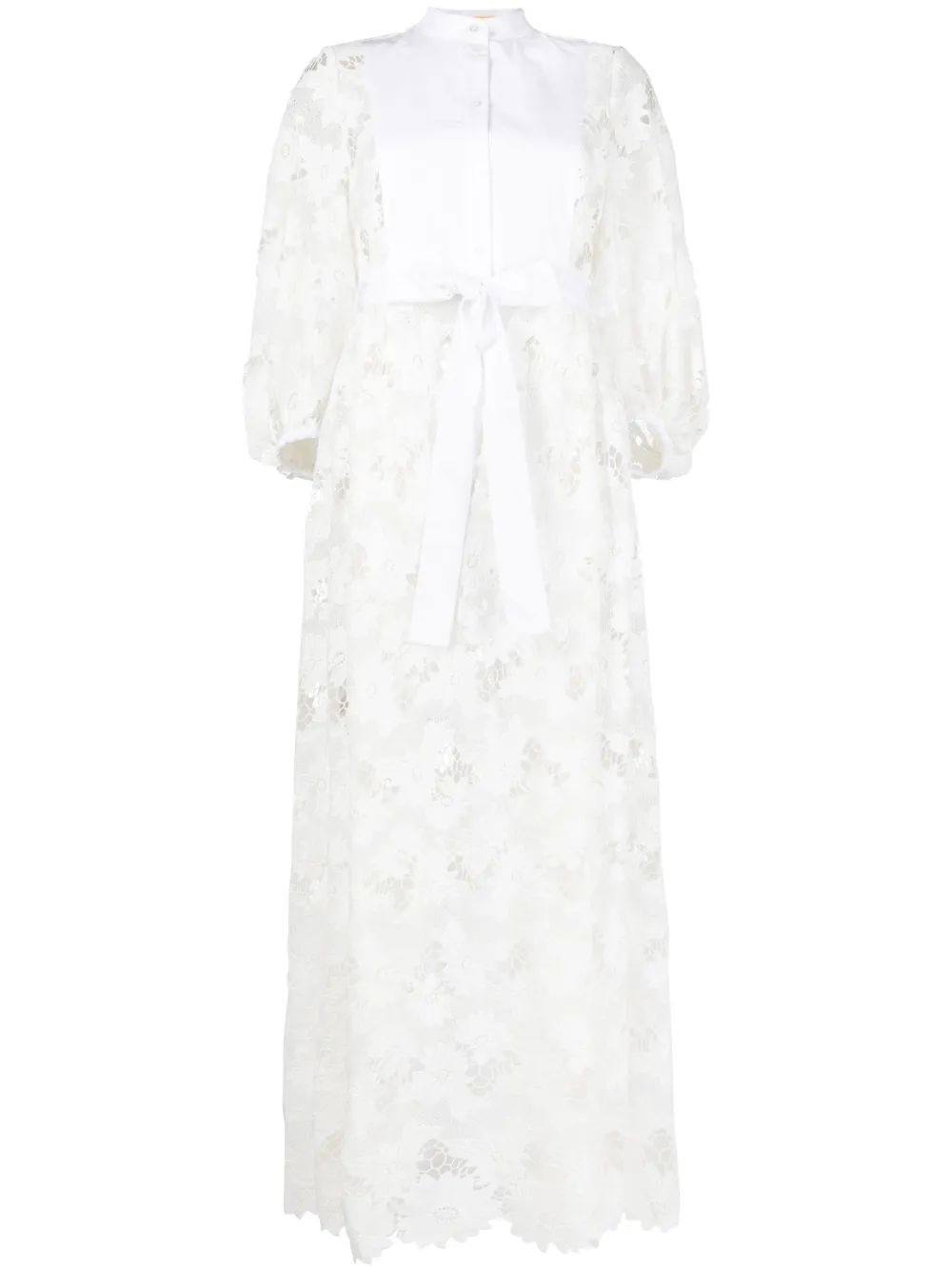 ERDEM Abito midi a fiori Nairne - Bianco