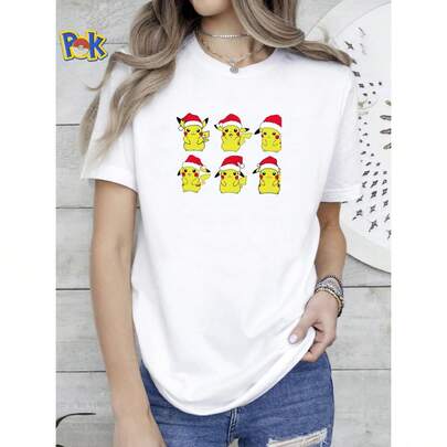 180g Puro Cotone Pacchetto SVG Pikachu di Natale, SVG PokÃ©mon, Natale, Cappello da Babbo Natale, Pikachu Babbo Natale Svg, File di Taglio Silhouette,