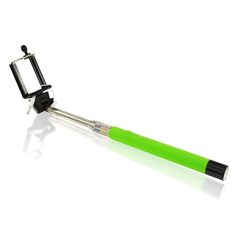 AAB Selfie Stick 2 Verde - Selfie Stick Espandibile Supporto Cellulare Monopiede