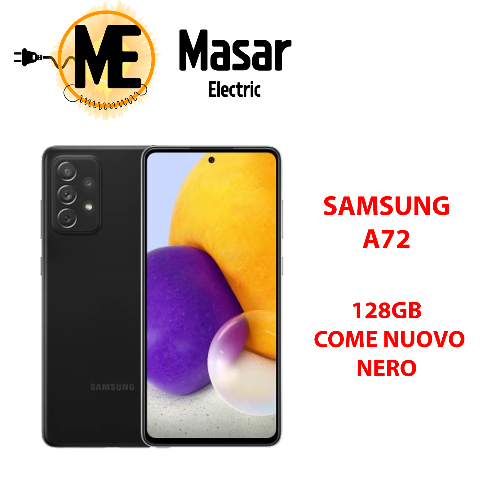 Samsung Galaxy A72 Nero 128GB – 6.7" – Quad Camera 64MP – Come Nuovo – Sbloccato