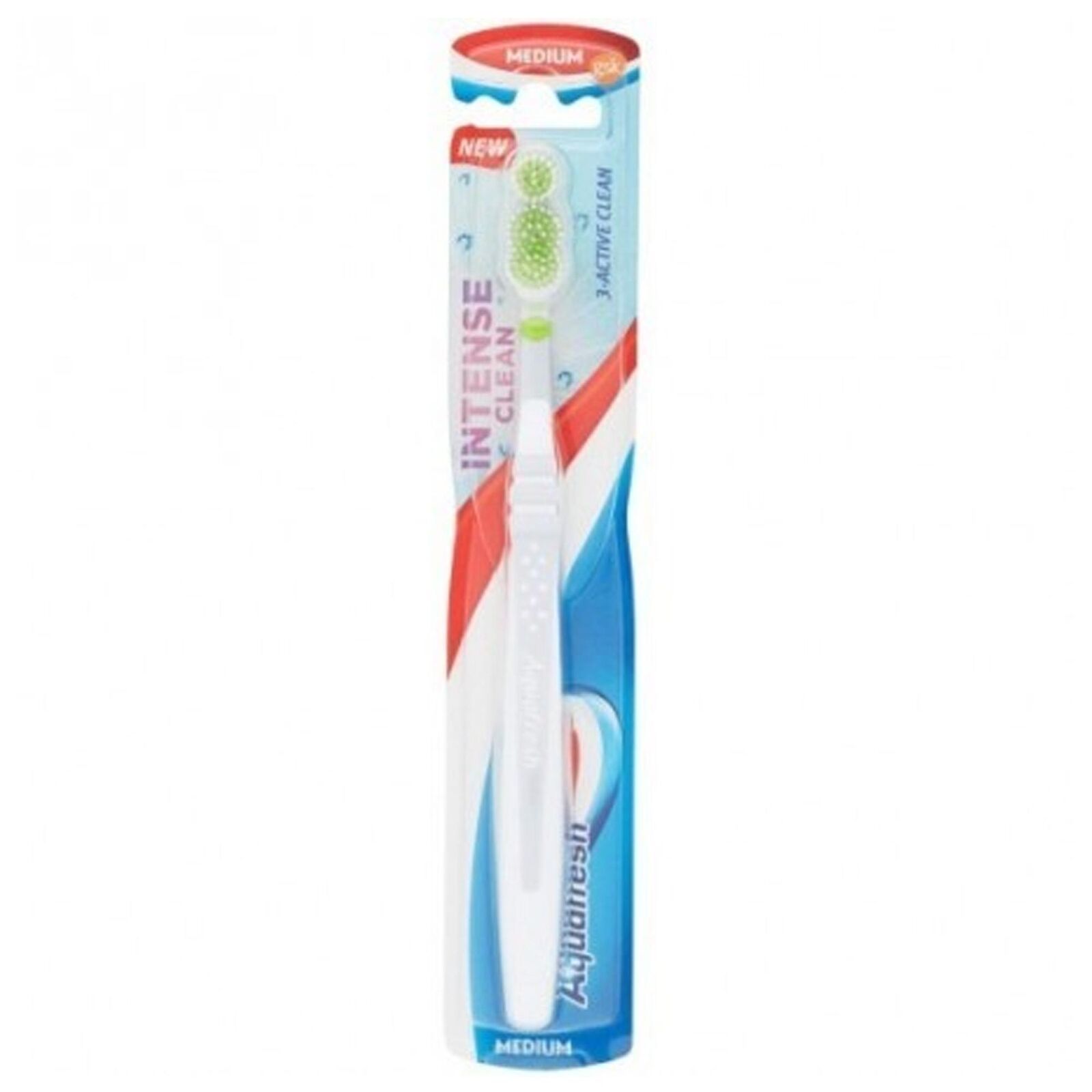 AQUAFRESH SPAZZOLINO INTENSE CLEAN MEDIO CON SETOLE ULTRASOTTILI E TESTINA FLESS