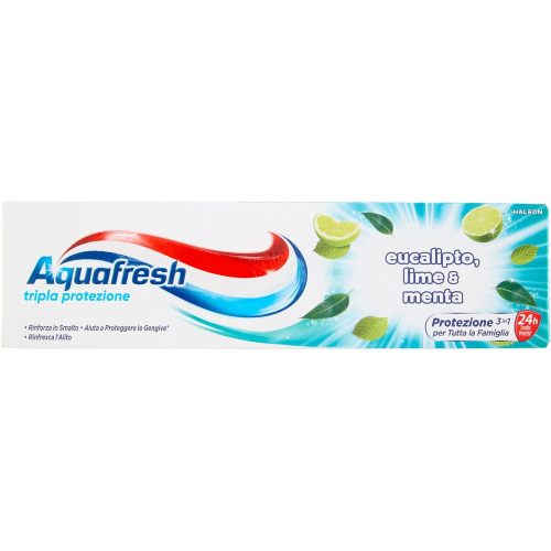 Aquafresh Dentifricio Tripla Protezione Eucalipto, Lime e Menta 75ml