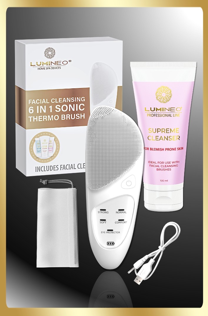 LUMIENO SONIC pearl face brush + gel per pelli problematiche