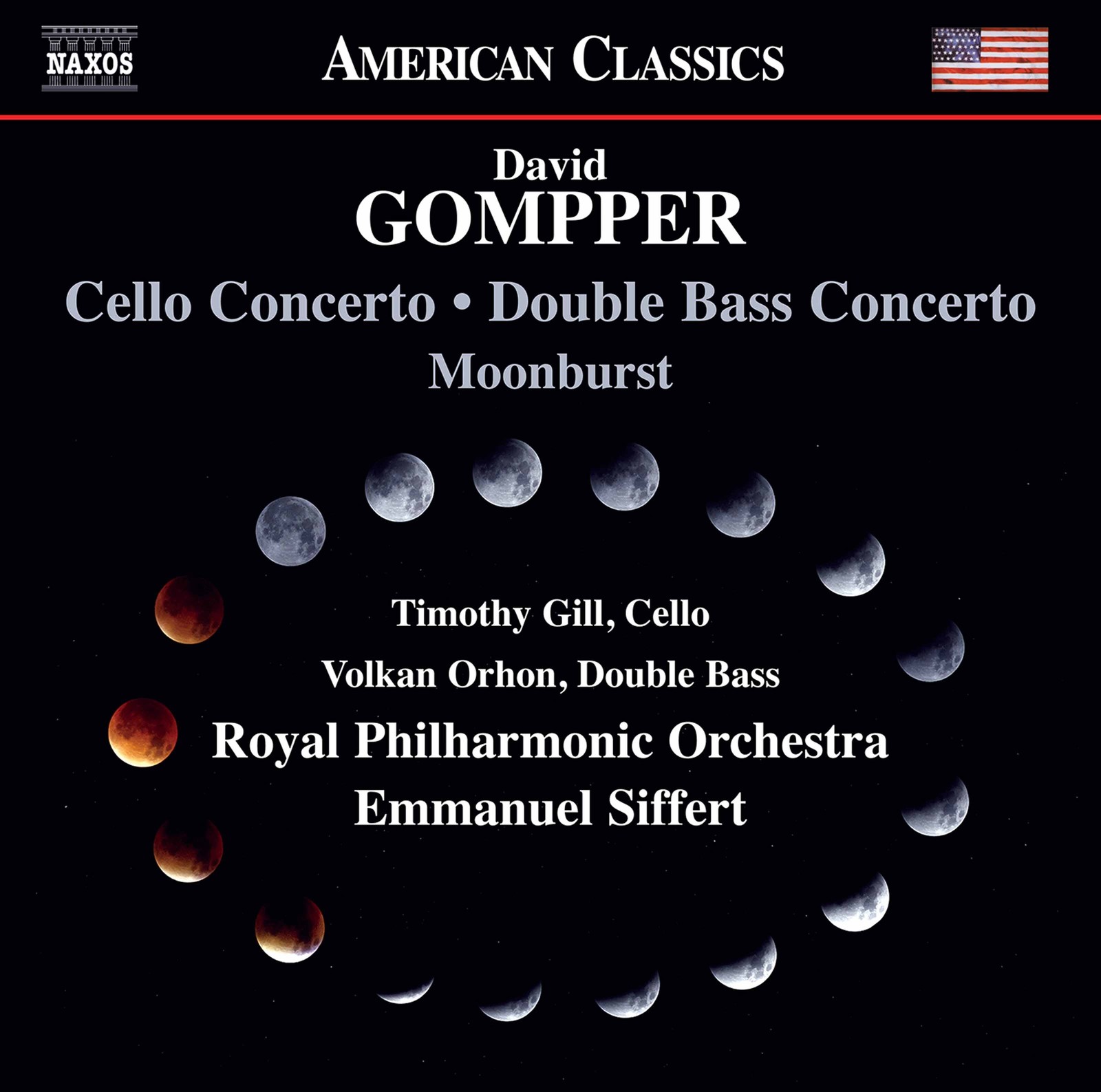 David Gompper David Gompper: Cello Concerto/Double Bass Concerto/Moonburst (CD)